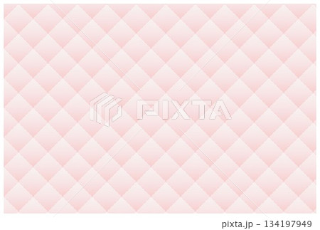 キルト生地布風テクスチャー背景　ピンク色　桜色　無地 134197949
