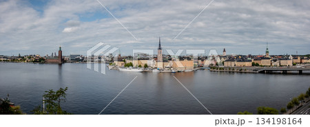 scenic view of the Old Town (Gamla Stan) in Stockholm, Sweden 134198164