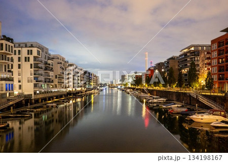 Beautiful view of Frankfurt am Main skyline at dusk, Germany 134198167