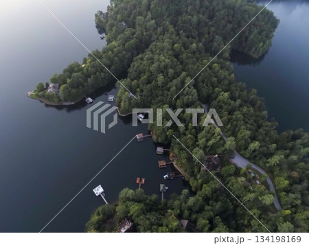 Beautiful landscape scenes at lake jocassee south carolina 134198169