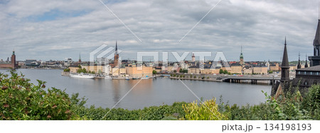 scenic view of the Old Town (Gamla Stan) in Stockholm, Sweden 134198193