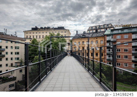 Historical old streets and architecture Old town of Stockholm, Sweden 134198245