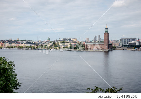 scenic view of the Old Town (Gamla Stan) in Stockholm, Sweden 134198259