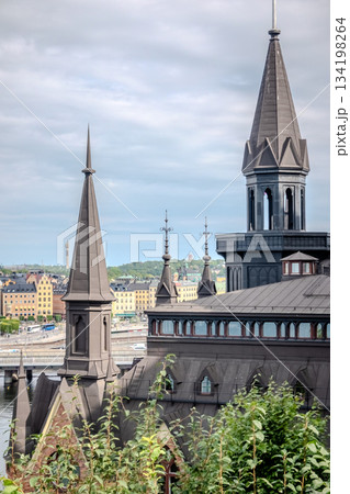 scenic view of the Old Town (Gamla Stan) in Stockholm, Sweden 134198264