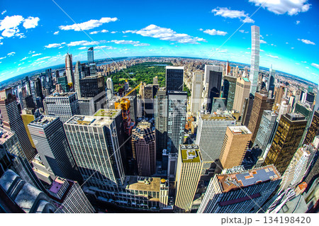 ニューヨークの街並み（ロックフェラーセンターから） 134198420