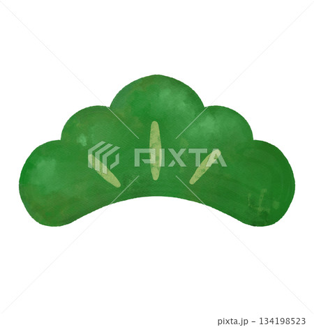 松の枝　水彩イラスト　正月・和風・縁起物の植物素材 134198523