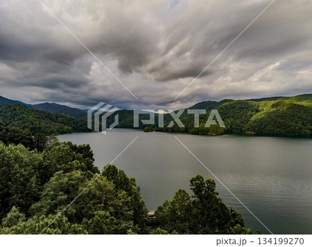Beautiful landscape scenes at lake jocassee south carolina 134199270