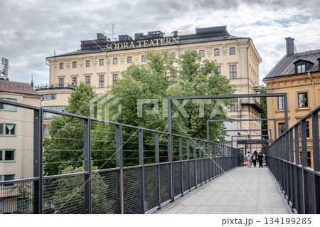 Historical old streets and architecture Old town of Stockholm, Sweden 134199285