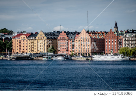 Waterfront of Kungsholmen island in Stockholm, Sweden Waterfront of Kungsholmen island in Stockholm, Sweden 134199366