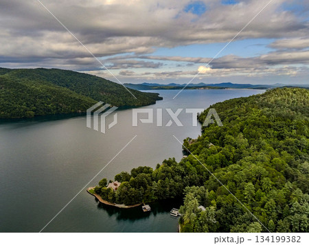 Beautiful landscape scenes at lake jocassee south carolina Beautiful landscape scenes at lake jocassee south carolina 134199382