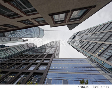 frankfurt germany view up at highrise buildings frankfurt germany view up at highrise buildings 134199875