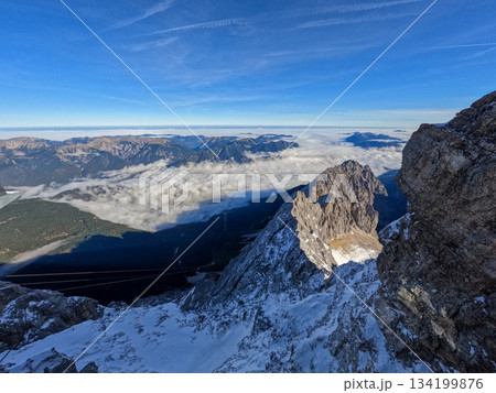 at Zugspitze mountain in Bavaria, Germany in october 134199876
