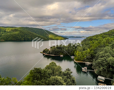 Beautiful landscape scenes at lake jocassee south carolina 134200019