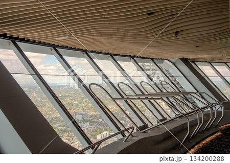 Toronto scenic cityscape from the Cn Tower top, Ontario, Canada Toronto scenic cityscape from the Cn Tower top, Ontario, Canada 134200288