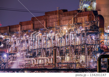 岡山県 倉敷市 水島工場夜景 岡山県 倉敷市 水島工場夜景 134201147