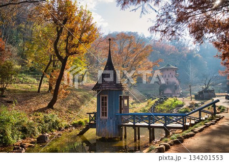 池から公園のながめ 134201553