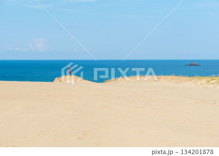 鳥取砂丘の砂浜 134201878