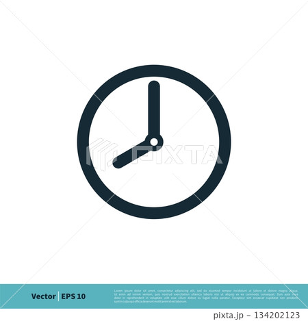 Clock, Time Icon Vector Logo Template Illustration Design. Vector EPS 10. 134202123