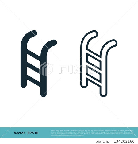 Ladder Icon Vector Logo Template Illustration Design. Vector EPS 10. 134202160