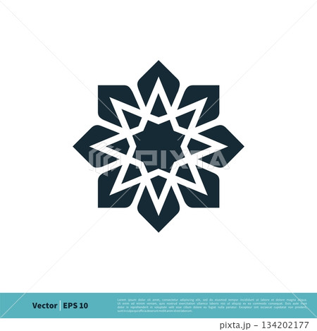 Arabic Ornamental Geometric Star Icon Vector Logo Template Illustration Design. Vector EPS 10. 134202177