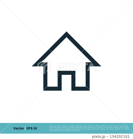 Home Button Icon Vector Logo Template Illustration Design. Vector EPS 10. 134202181