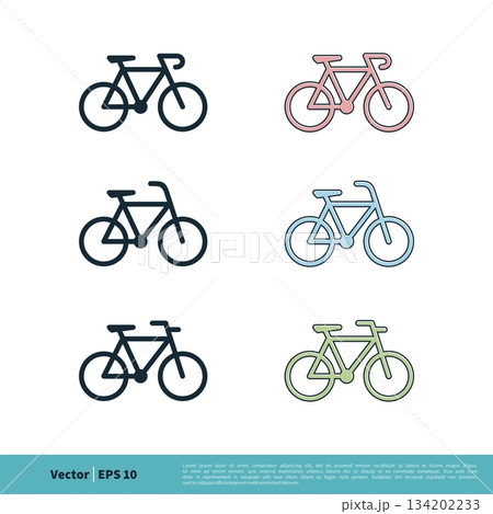 Bike Icon Vector Logo Template Illustration Design. Vector EPS 10. Bike Icon Vector Logo Template Illustration Design. Vector EPS 10. 134202233