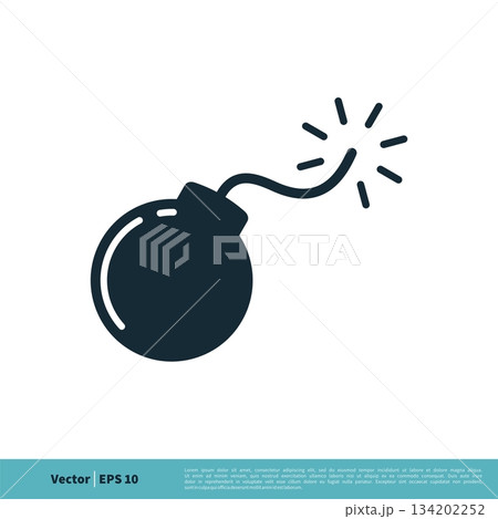 Bomb Icon Vector Logo Template Illustration Design. Vector EPS 10. Bomb Icon Vector Logo Template Illustration Design. Vector EPS 10. 134202252