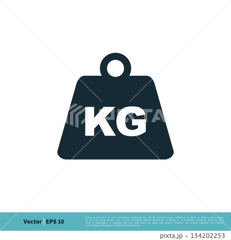 Dumbbell Icon Vector Logo Template Illustration Design. Vector EPS 10. 134202253