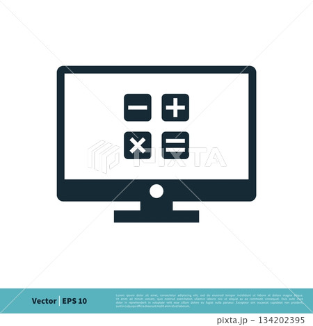 Monitor, LCD, LED Icon Calculator Vector Logo Template Illustration Design. Vector EPS 10. Monitor, LCD, LED Icon Calculator Vector Logo Template Illustration Design. Vector EPS 10. 134202395