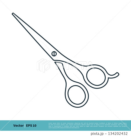Scissor Icon Vector Logo Template Illustration Design. Vector EPS 10. 134202432