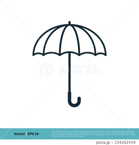 Umbrella Icon Vector Logo Template Illustration Design. Vector EPS 10. 134202439