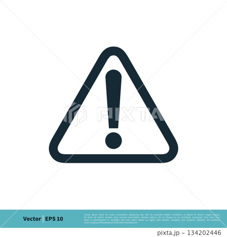Exclamation, Attention Sign Icon Vector Logo Template Illustration Design. Vector EPS 10. 134202446