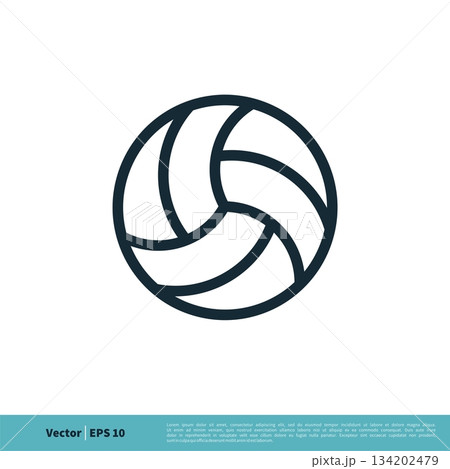 Volleyball, Ball Icon Vector Logo Template Illustration Design. Vector EPS 10. 134202479