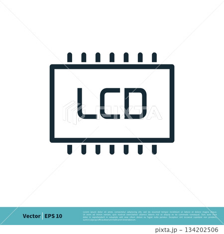 LCD Icon Vector Logo Template Illustration Design. Vector EPS 10. 134202506