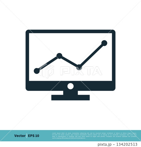 Market Analytic Screen Icon Vector Logo Template Illustration Design. Vector EPS 10. Market Analytic Screen Icon Vector Logo Template Illustration Design. Vector EPS 10. 134202513