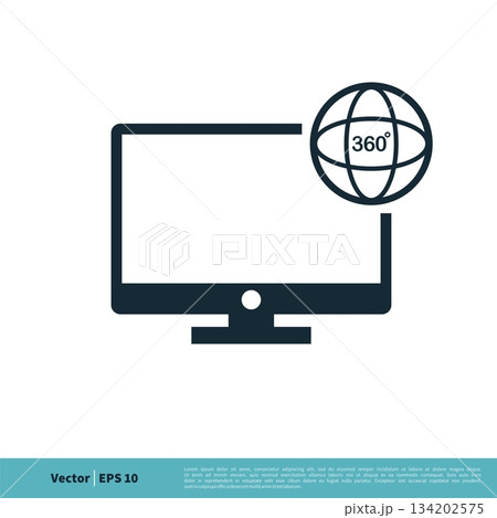 Camera 360 Degree and Screen Icon Vector Logo Template Illustration Design. Vector EPS 10. Camera 360 Degree and Screen Icon Vector Logo Template Illustration Design. Vector EPS 10. 134202575