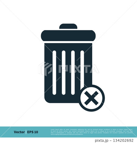 Trash Can / Garbage Bucket Icon Vector Logo Template Illustration Design. Vector EPS 10. Trash Can / Garbage Bucket Icon Vector Logo Template Illustration Design. Vector EPS 10. 134202692