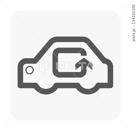 Recirculation In Vehicle Icon Recirculation In Vehicle Icon 134203100