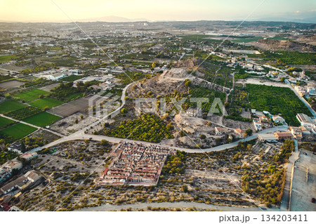 Drone view of Monteagudo Spain Drone view of Monteagudo Spain 134203411