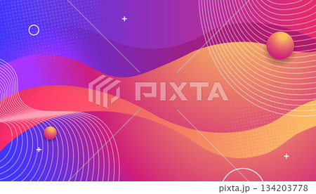 Modern Liquid Gradient Abstract Background 134203778