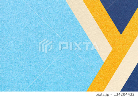Abstract light blue textured paper background with cream, yellow, navy geometric lines, copy space for graphic banner Abstract light blue textured paper background with cream, yellow, navy geometric lines, copy space for graphic banner 134204432