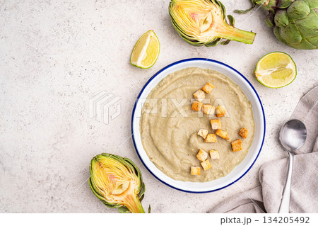 Artichoke cream soup Artichoke cream soup 134205492