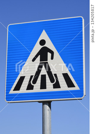 Pedestrian Crossing Sign 134205817