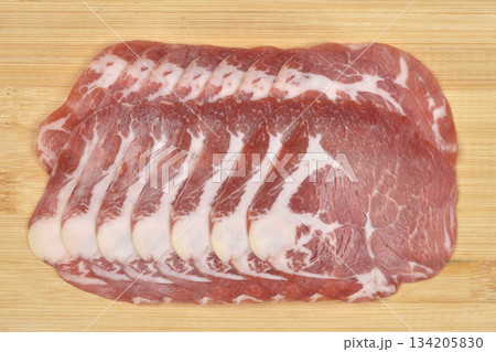 Sliced Smoked Cured Meat Sliced Smoked Cured Meat 134205830