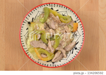 Pork and Pepper Stir-fry 134206592