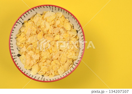 Corn Flakes on Yellow 134207107