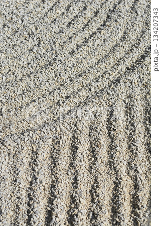 Zen Raked Gravel Texture 134207343