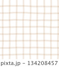 Brown Beige Plaid Gingham Check Hand Drawn Background Pattern Overlay 134208457