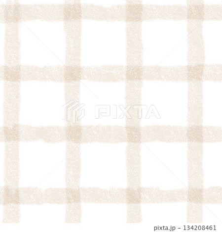 Brown Beige Plaid Gingham Check Hand Drawn Background Pattern Overlay Brown Beige Plaid Gingham Check Hand Drawn Background Pattern Overlay 134208461