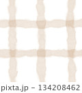 Brown Beige Plaid Gingham Check Hand Drawn Background Pattern Overlay 134208462